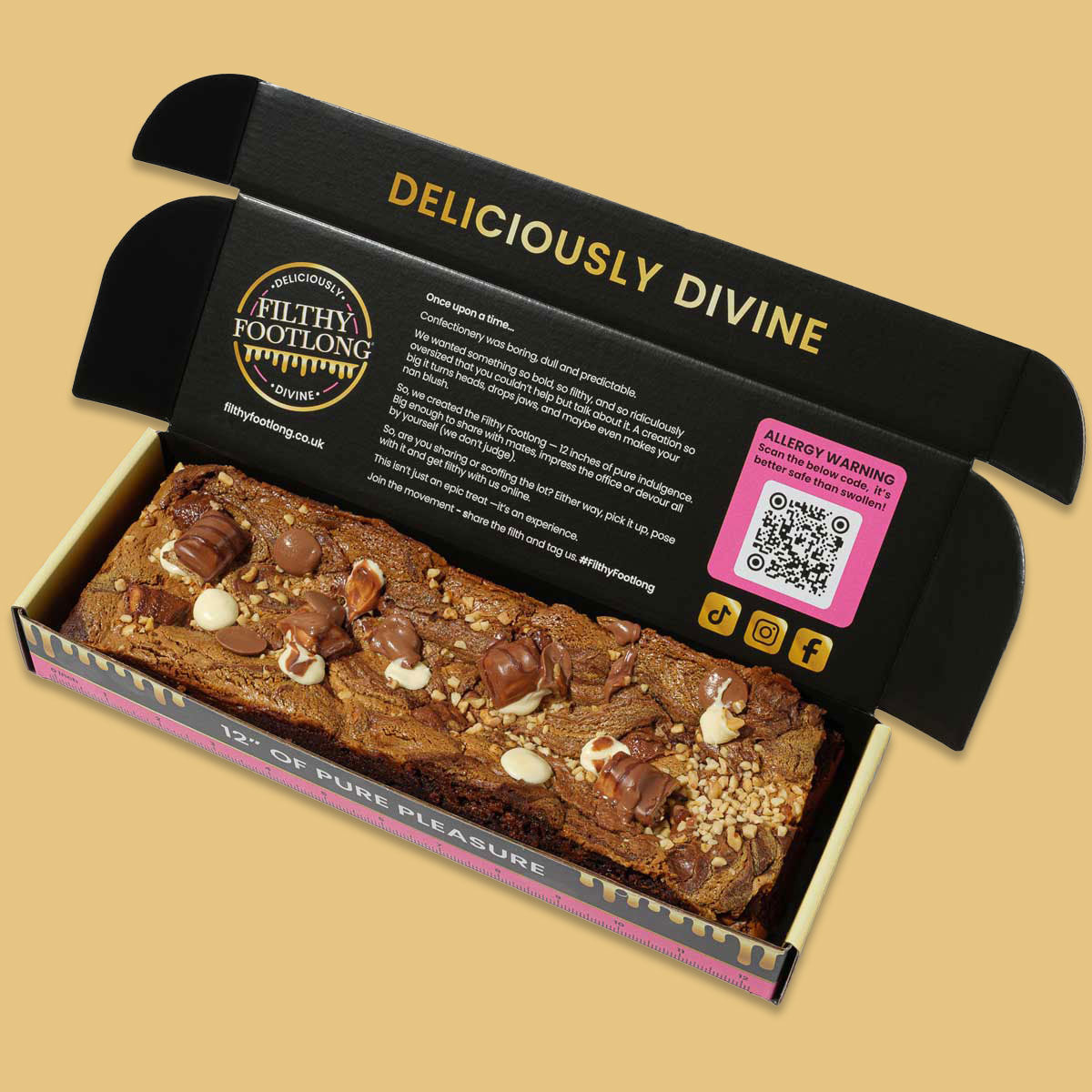 Movie night footlong brownie gift box