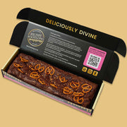 Valentine’s brownie with QR code