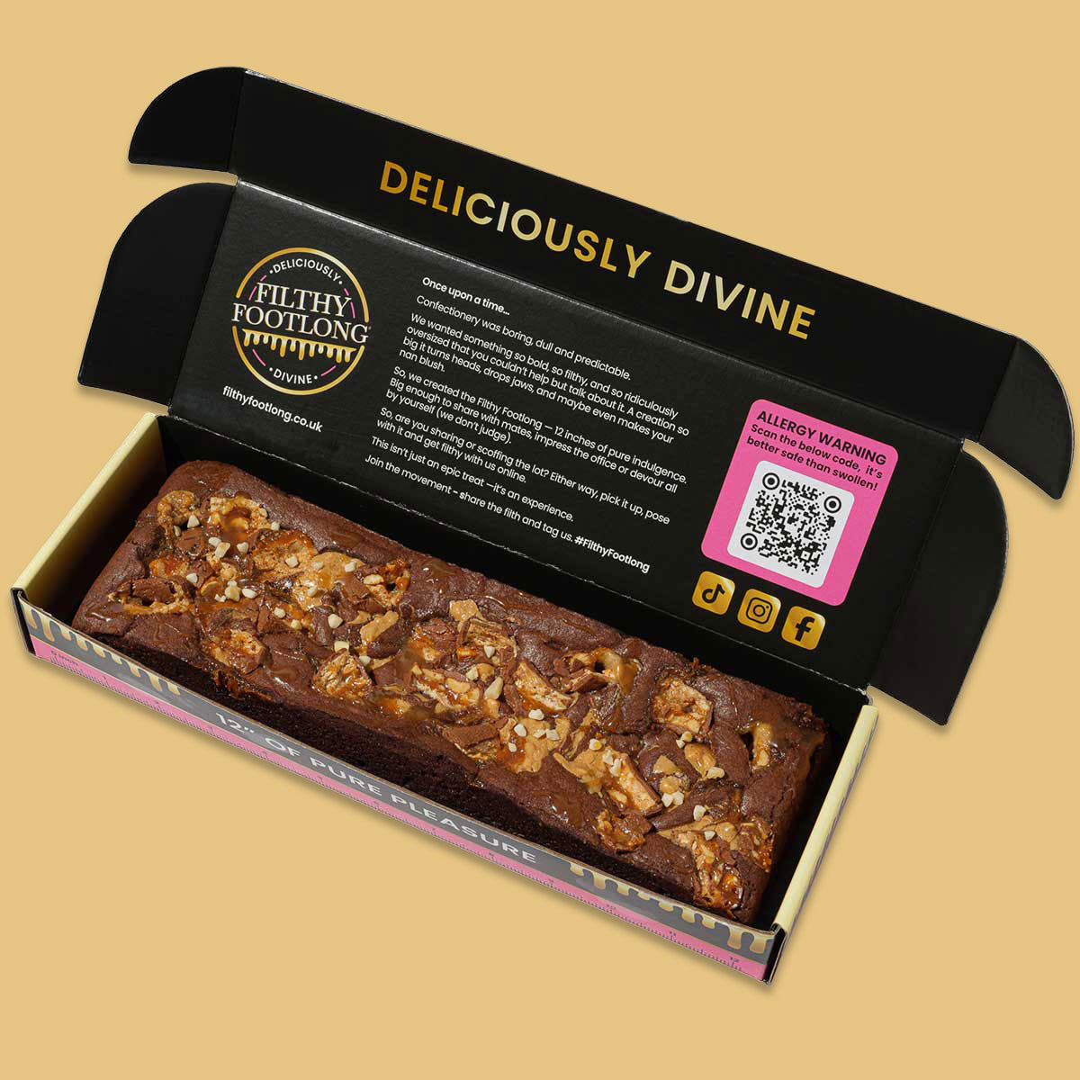 Filthy Footlong Snickers brownie