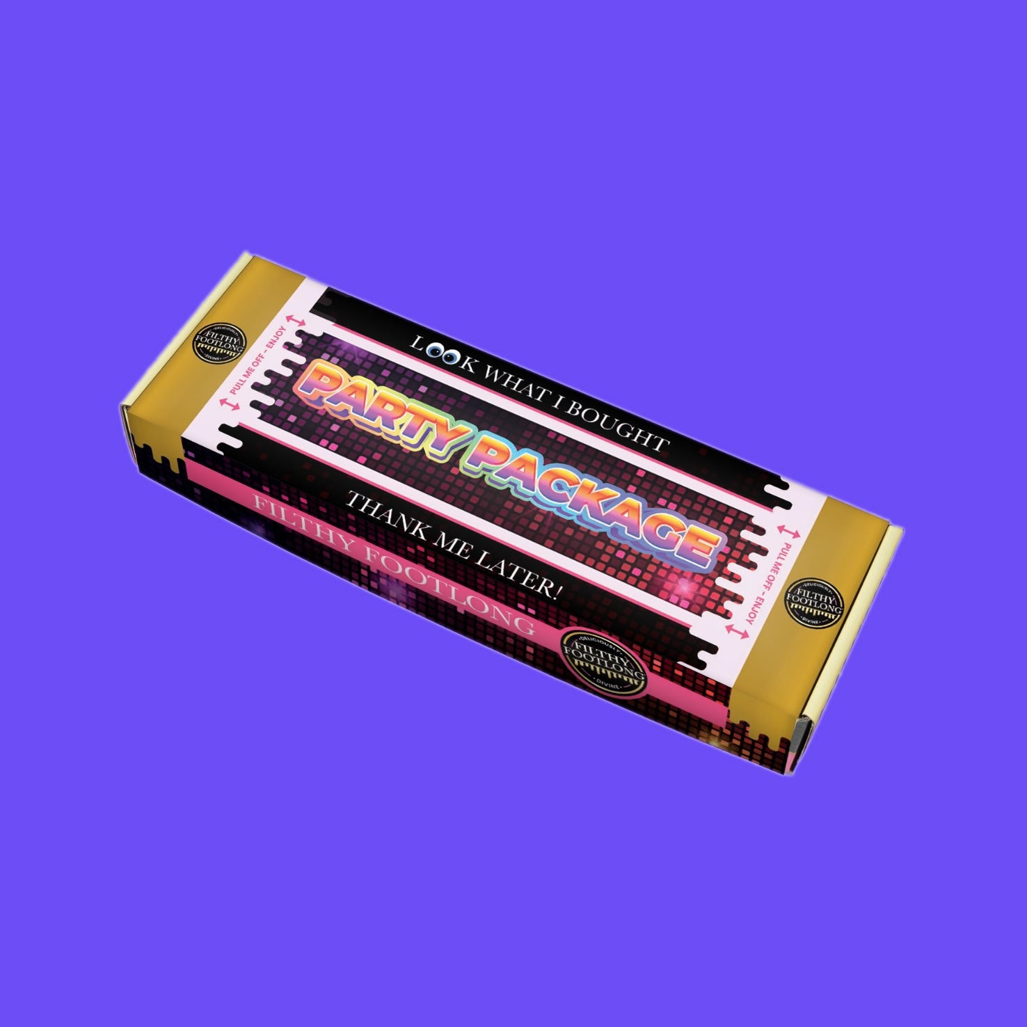 Party package Filthy Footlong brownie sleeve